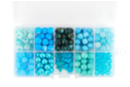 200 Beads Case - Blue Gradient - Acrylic Beads 54759 - 10doigts.fr