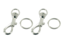 Silver Carabiners + Broken Rings - 2 Pieces - Keychains - 10doigts.fr