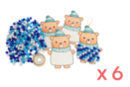 Oso en cartón adhesivo para pompones - 6 sets (24 piezas) - Guirnaldas y colgantes de Navidad 58595 - 10doigts.fr