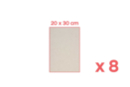 Grey cardboard panels 20 x 30 cm - 8 pcs - Thick Papers and Cardboards 59467 - 10doigts.fr