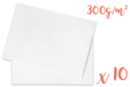 Thick Paper 300 g/m² - 50 x 70 cm White - 10 sheets - Colored Papers - 10doigts.fr