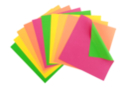Papel origami bicolor, colores fluo 15 x 15 cm - 100 hojas - Papel Origami 59688 - 10doigts.fr