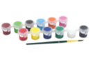 Pintura acrílica - 12 godets de 6 ml  + 1 pincel - Pintura acrílica mate - 10doigts.fr
