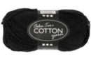 Extra Quality Ball 100% Cotton - Black - Knitting Yarns - 10doigts.fr