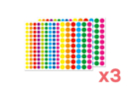 Bright Round Stickers - 3 sets (972 stickers) - Assorted Shapes Stickers 17042 - 10doigts.fr