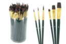 Pinceaux  à poils synthétiques - 72 pinceaux (Plats N°8, 10 et Ronds N°4, 6, 8, 12) - Brushes 10308 - 10doigts.fr