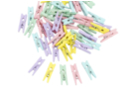 Pinzas de colores pastel 2,5 cm x 50 pcs - Pinzas de madera 55709 - 10doigts.fr