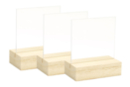 Mini Acrylic Frames + Bases 7 x 7 cm - 3 Pieces - Wooden Photo Frames - 10doigts.fr