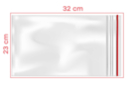 Zip Pouches 23 x 32 cm - 100 pieces - Transparent Plastic 04253 - 10doigts.fr