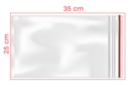 Zip Pockets 25 x 35 cm - 100 pieces - Transparent Plastic 04241 - 10doigts.fr