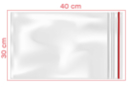 Zip Bags 30 x 40 cm - 100 pieces - Transparent Plastic 04255 - 10doigts.fr