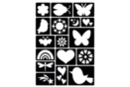 Adhesive Soft Stencils Hearts and Nature - 1 Sheet - Adhesive Stencils - 10doigts.fr