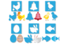 Easter Stencils + Tracers 3 in 1 - 6 Models - Party Stencils 19886 - 10doigts.fr