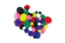 Pompones de colores (tamaños: 1,5 cm - 2,5 cm - 3,5 cm) - 48 piezas - Pompones para manualidades creativas - 10doigts.fr