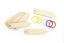 Pencil keychains - 6 pieces - Wooden Jewelry and Keychains - 10doigts.fr