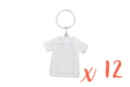T-shirt keychains (5cm) - 12 pieces - Transparent Plastic 14051 - 10doigts.fr