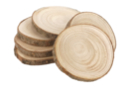 Rodajas de madera Ø 8 a 11 cm - 6 piezas - Decors naturaleza - 10doigts.fr