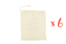 Bolsas de algodón 25 x 35 cm - 6 piezas - Algodón, lino - Textiles 06026 - 10doigts.fr