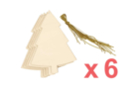 Pinos de madera para decorar - 6 piezas - Decoraciones de Navidad de madera 42666 - 10doigts.fr