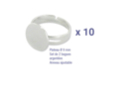 Flat ring Ø 9 mm - 10 pieces - Rings - Jewelry Supports - 10doigts.fr