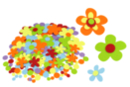 Felt Flower Stickers - 144 Shapes - Felt Stickers 34122 - 10doigts.fr