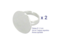Anillo plato Ø 15 mm - 2 piezas - Anillos - Soportes para Joyería - 10doigts.fr