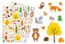 Autumn Stickers - 2 Sheets (160 Stickers) - Animal Stickers - 10doigts.fr
