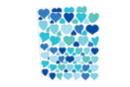 Gomets corazones camaieu de azules - 122 pcs - Pegatinas Corazones - 10doigts.fr