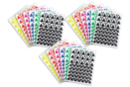 Gommettes Triangles - 2304 gommettes (18 planches) - Assorted Shapes Stickers - 10doigts.fr