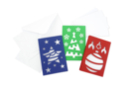 Kit de tarjetas de Navidad caladas, para colorear - 3 tarjetas - Cartas de felicitación 56138 - 10doigts.fr