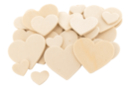 Natural Wooden Hearts - Set of 30 - Raw Wood Decor - 10doigts.fr
