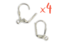 Dormeuses à anneaux argentées - Lot de 4 - Earrings - 10doigts.fr