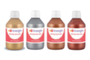 Economical acrylic paint 250 ml - 4 colors (gold, silver, copper, bronze) - Effect Acrylic Paint - 10doigts.fr