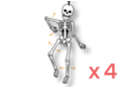 Articulated Skeleton Mobiles - 4 Pieces - Halloween Craft Kits 29059 - 10doigts.fr