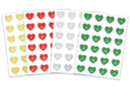 Heart Stickers Advent Calendar - Set of 96 Stickers - Alphabet Stickers, Messages - 10doigts.fr