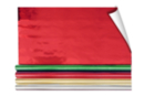 Papel metalizado - 4 rollos (oro, plata, rojo y verde) - Papel metálico, brillante 51023 - 10doigts.fr