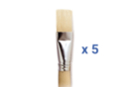 Pinceles brosses plates N°16 - 5 piezas - Pinceles brochas 02358 - 10doigts.fr