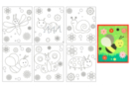 Insects Theme: 6 Sanding Cards with Matching Patterns - Colored Sand 51606 - 10doigts.fr