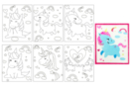 Unicorn Theme: 6 Sanding Cards with Matching Patterns - Colored Sand 51604 - 10doigts.fr