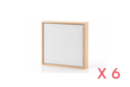 Set of 6 stretched canvases with frame - 15.8 x 15.8 cm - Stretched Frames and Canvas Boards 60193 - 10doigts.fr