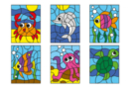 Coloreados por números - Tema Animales Marinos (6 coloreados) - Formas y dibujos para colorear 56081 - 10doigts.fr