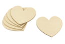 Corazones de abedul 10 cm - 6 piezas - Siluetas de madera - 10doigts.fr