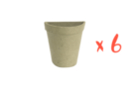 Demi-pot en papier mâché Ø 5 cm - Lot de 6 - Envases de cartón - 10doigts.fr