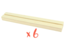 Wooden bases with a slot 13 x 2 x 1 cm - 6 pieces - Display Stands 34049 - 10doigts.fr