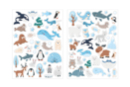 Iceberg Stickers - 1 set (2 sheets) - Animal Stickers - 10doigts.fr