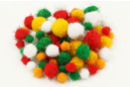 Glittering Metallic Pom Poms - 72 Pieces - Craft Pom Poms - 10doigts.fr
