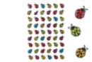 Stickers 3D brillantes "mariquitas" - 54 pcs - Gometas en relieve 3D para niños, manualidades y ocio creativo - 10doigts.fr