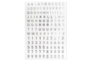 Metallic Alphabet and Number Stickers, 137 pcs - Silver - Alphabet Stickers, Messages 59766 - 10doigts.fr