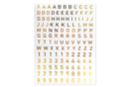Metallic Alphabet and Number Stickers, 137 pcs - Gold - Alphabet Stickers, Messages 59767 - 10doigts.fr