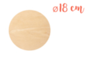 Support bois rond Ø 18 cm (Epaisseur : 5 mm) - Wooden Shapes - 10doigts.fr